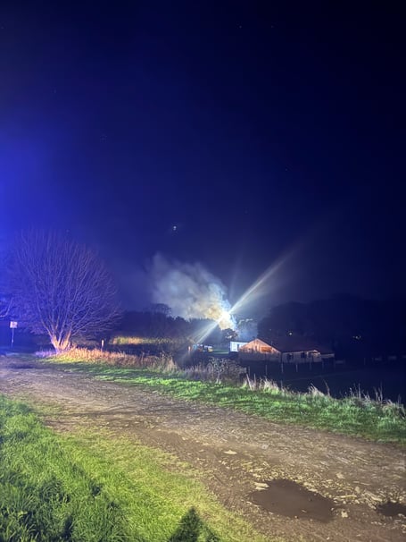 The smoke and some flames could be seen from Glencrutchery Road looking towards Braddan Football Club. Police have since closed Glencrutchery Road along with Victoria Road