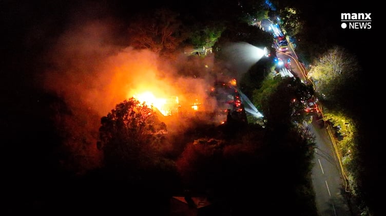 More than 45 firefighters were involved in responding to the fire (Photo: Juan Turner/Manx.News)