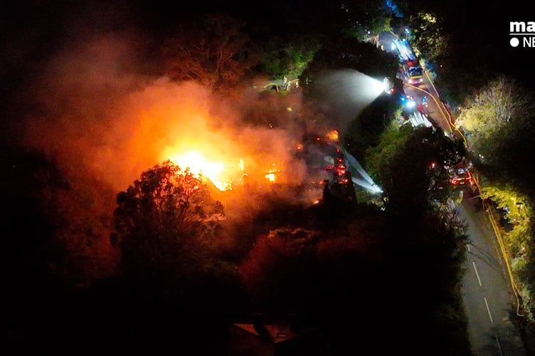 More than 45 firefighters were involved in responding to the fire (Photo: Juan Turner/Manx.News)