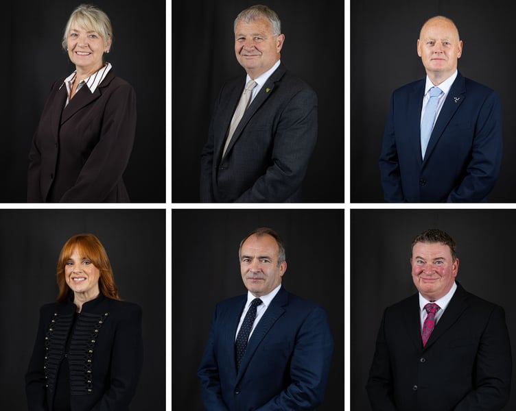(L-R from the top) Kirrie Jenkins, Chris Thomas, Rob Callister, Claire Christian, Alfred Cannan and Jason Moorhouse