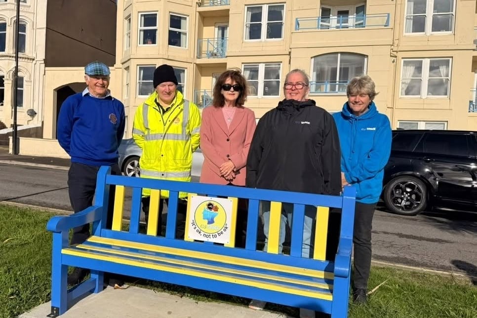Port St Mary benches painted in charity colours to raise mental health awareness