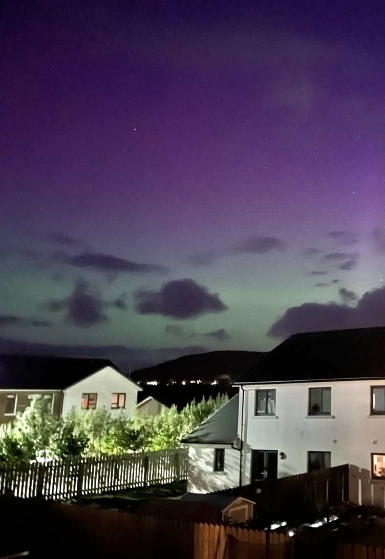 The Aurora seen from the Ballakilley estate in Rushen