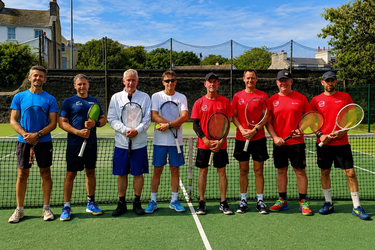 Isle of Man 45-and-over tennis team narrowly miss out on county title