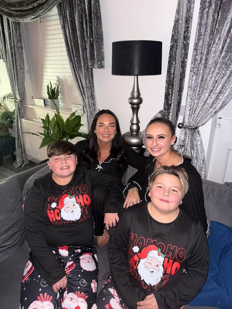 Nichola pictured with her three children