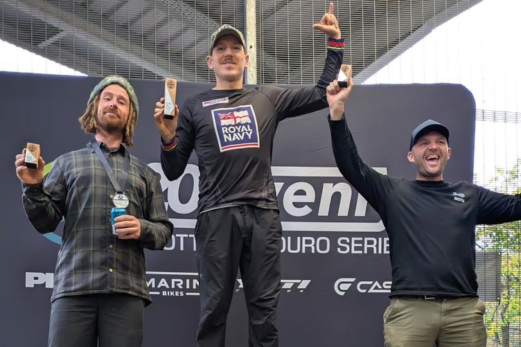 Local duo Tom Dawson (left) and Russell Moore (right) both finished on the overall podium in the men's veteran 40-49 class of the national series