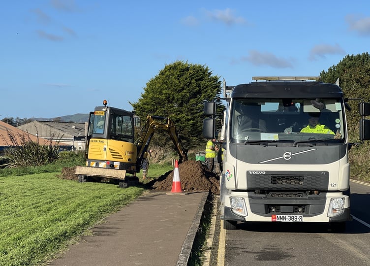 Water mains burst on Ronaldsway industrial estate