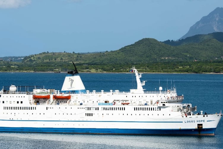 The Logos Hope vessel during a trip to St. Vincent