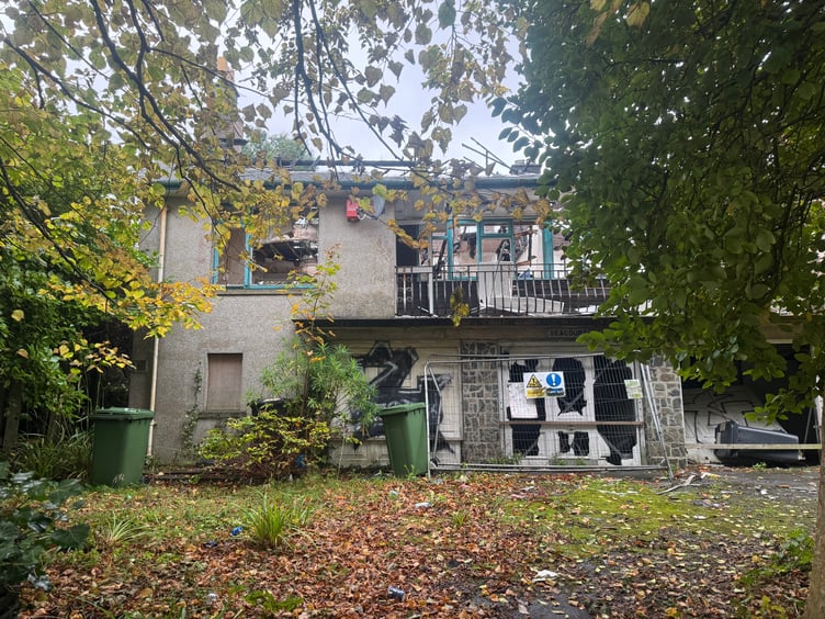 How Sea Court on Victoria Road looks this week as Police say enquiries are continuing