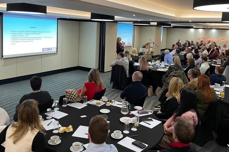 Around 100 guests attended the event, held at The Claremont in Douglas, titled ‘Changes at UK Companies House and how it affects offshore businesses’