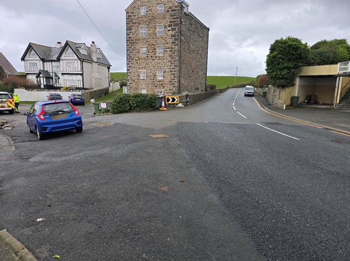 Beach Road in Port St Mary will be closed on the corner by Gansey Pottery