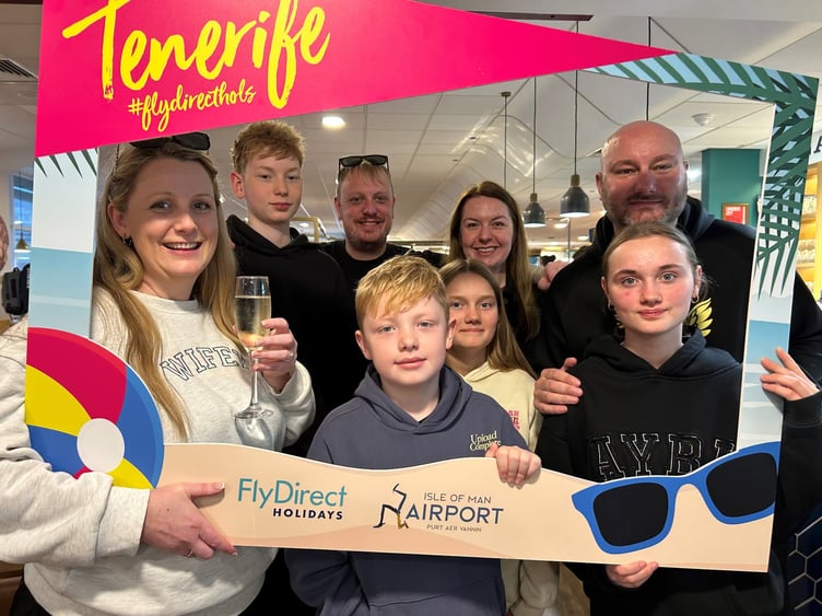 Passengers on the first direct flight to Tenerife on Monday morning