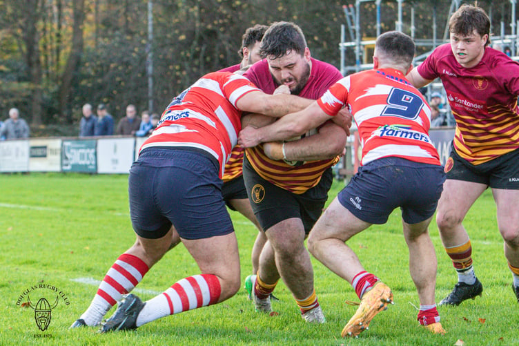 Owen Carvin is set to win his 100th cap for Douglas RUFC this Saturday (Photo: Richard Ebbutt)
