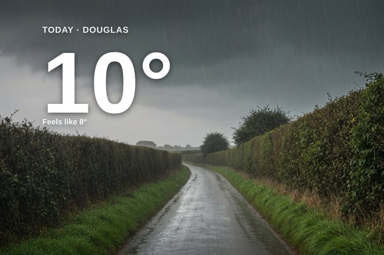 Douglas weather: heavy rain Wednesday with rain expected and a high of 9°C