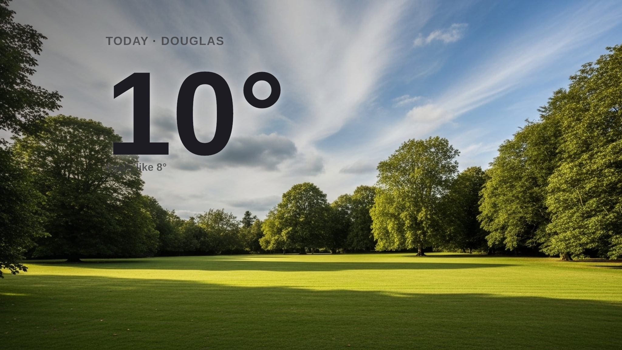 Rain on the way for Douglas today - here's your Thursday forecast
