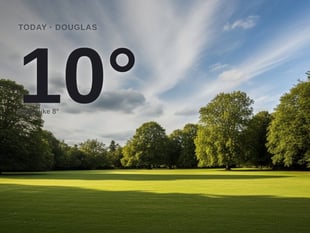 Douglas: cloudy day, high of 10°C