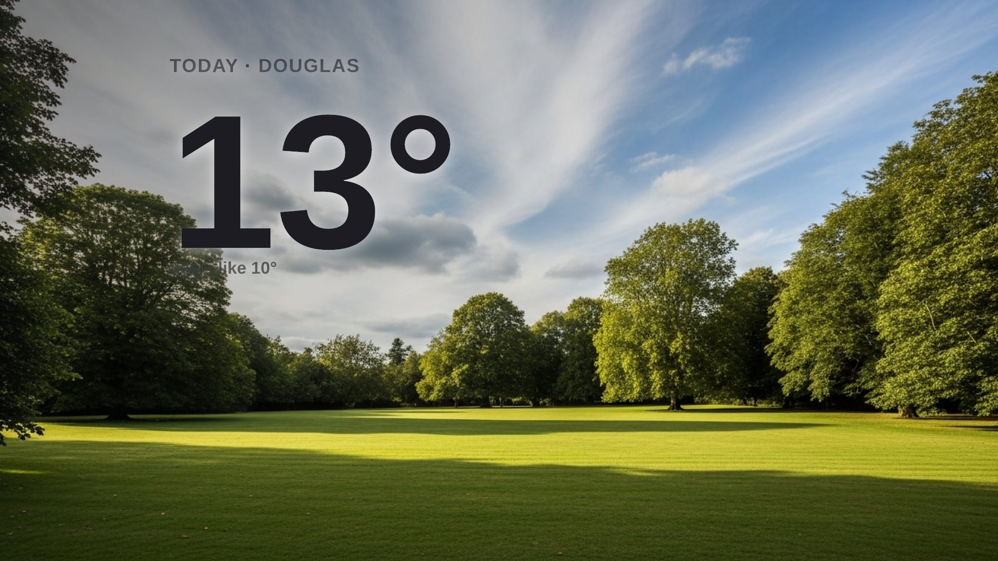 Partly cloudy skies for Douglas today - here's your Friday forecast