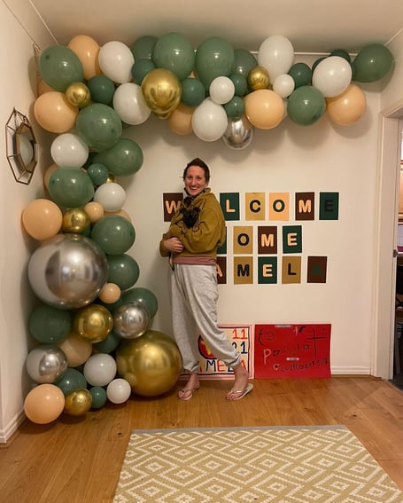 Pamela's joy at being home for Christmas