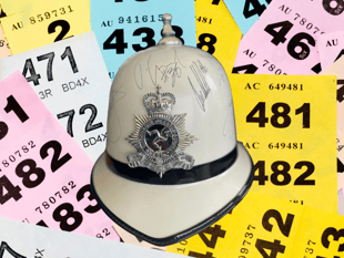 Win Signed Police Helmet