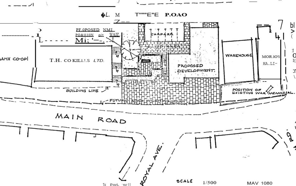 The Onchan war memorial was moved in 1982, as part of a road widening scheme - which clearly didn’t make much difference to the traffic - to its current location.