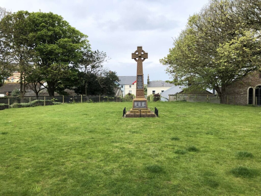 The Isle of Man Examiner reported on the unveiling of the memorial: 'Castletown contributed in an especial degree, in proportion to its population, towards the defence of the Empire ...one street having as many as 57 men in the army, navy and mercantile marine, and consequently its Roll of Honour, it’s contribution of final sacrifice, has been remarkably heavy...Seventy seven names are inscribed...'